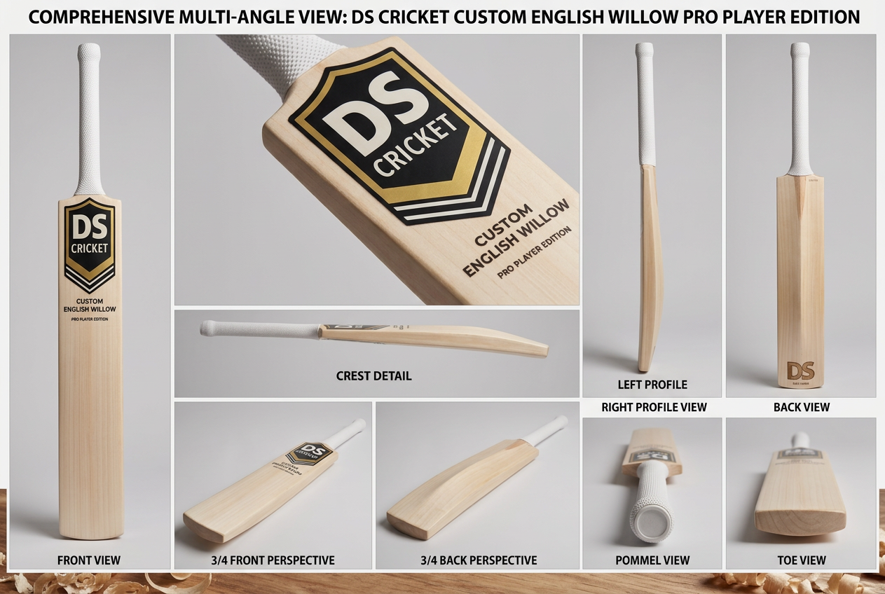 Comprehensive multi-angle view of DS Cricket bat
